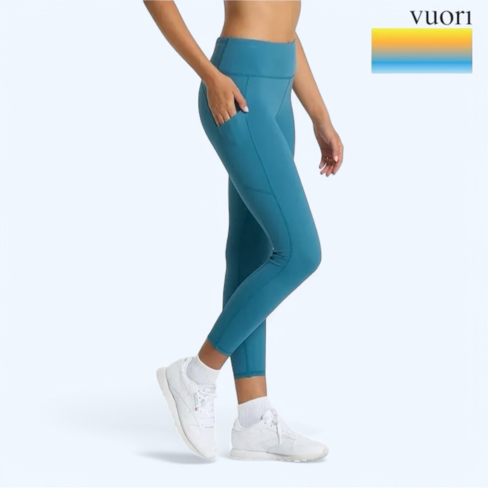Vuori Stride Women's Legging Like New Condition Rip Tag Dark Luna Teal Small
